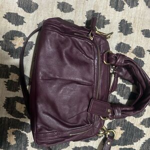Vintage COACH Parker Rare Purple Leather Satchel